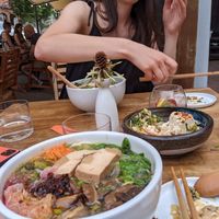 Tofu salad and beautiful cocktails at Yunnan By Potomac  in Arlington