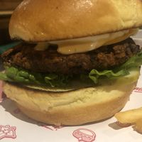 Single patty veggie burger  at Baby's in Indianapolis