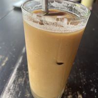 Iced latte with soy milk   at Zest Bakery & Coffee House in Koh Tao