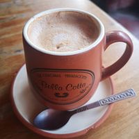 Nice Café Latte with Soymilk at Zest Bakery & Coffee House in Koh Tao