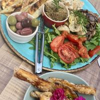 Top: Wild mushroom, fennel and kimchee wontons Middle: Macadamia vegan feta antipasto share plate Bottom: Eggplant chips  at Peregian Beach Hotel in Peregian Beach