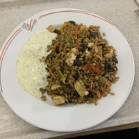 Freekeh main dish  at Studierendenwerk Mensa Harburg in Hamburg