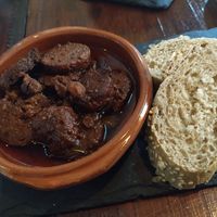 Chorizo vegano at A Raices in Gran Canaria