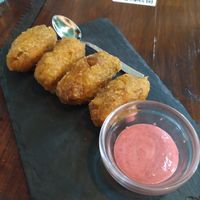 Crocchette vegane at A Raices in Gran Canaria