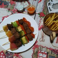 Brochetas de la fondue at A Raices in Gran Canaria