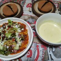 Enchilada y fondue at A Raices in Gran Canaria