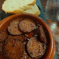 Chorizo vegano at A Raices in Gran Canaria