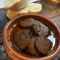 Chorizo al vino tinto  at A Raices in Gran Canaria