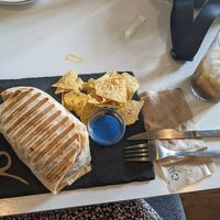 Burrito and lemonade at A Raices in Gran Canaria