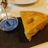 Spanish omelette with spirulina mayo at A Raices in Gran Canaria