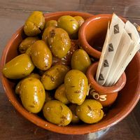Olives with mojo at A Raices in Gran Canaria