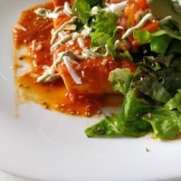 Enchiladas de Jackfruit con queso vegano at A Raices in Gran Canaria