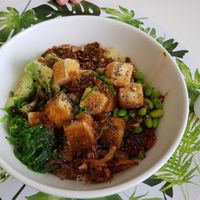 Poke bowl at Circle Cafe - Al Raha Gardens in Abu Dhabi