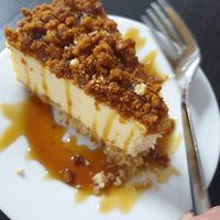 Vegan biscoff cheesecake at Sliced n Diced in Birmingham