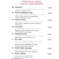 Vegetarian and vegan offers at Taj a Palhota in Estoril