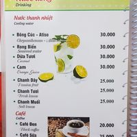 Menu 16/19 at Mam Xanh in Ho Chi Minh City