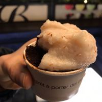 Litchi and dark chocolate #Veganuary at Gelateria Del Biondo in Brescia