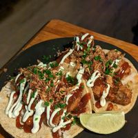 Eggplant w wasabi mayo taco at Calle Rey in Newtown