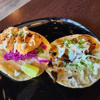 Calamari and mushroom tacos at Calle Rey in Newtown