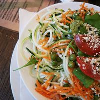 Spiralazed zukini salad whit amazing alfredo dressing at VEG in Split