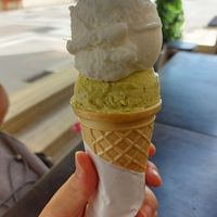 Coconut and pistacio : delicious icecream (not a fan of the cone) at VEG in Split