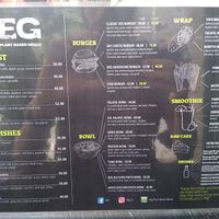 Menu at VEG in Split