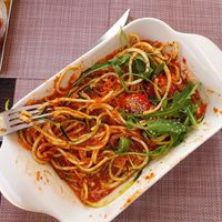 Zucchini noodles at VEG in Split