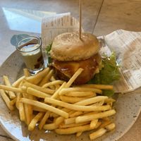 Cheeseburger and fries   at VEG in Split
