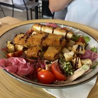 Panko breaded tofu salad   at VEG in Split