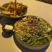 Kitchen fav with sweet potato fries  at VEG in Split