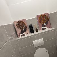 Funky art in the toilets   at VEG in Split