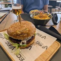BBQ Burger and Truffle fries at VEG in Split