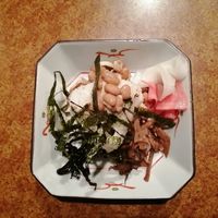 Onigiri, natto, tsukemono, nori, hijiki... at Rakuraku in Kyoto