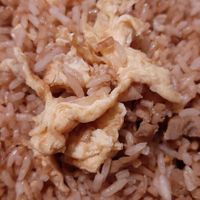 A "vegan" dish full of egg at Moji in Newcastle Upon Tyne