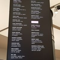 Juice menu at VIE - Juice Factory - T3 in Vienna