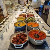 Food prep at Le Botaniste - Bailli in Brussels