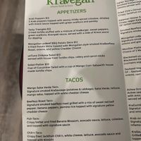 Menú  at KraVegan in Jacksonville