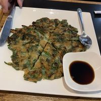 Onion pancake - tasty but oily   at Persimmon Tree in Victoria