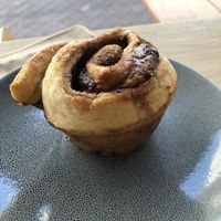 Sticky bun! at The Corner Store Cafe in Dunedin