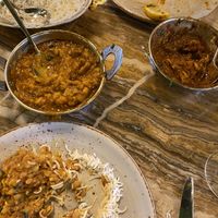 Tadka dal, left, and vegan madras with soy chunks  at Coriander's - St Asaph in Christchurch