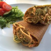 raw wrap with sweet potatoe and avo :) at The Greenside Cafe in Johannesburg