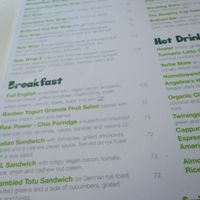 Wide variety of breakfast options at The Greenside Cafe in Johannesburg