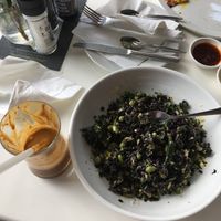 This is what I ordered; Tai Chi Bowl. I loved it and the drink is Chia Cucumber mint Lemonade. It has got to be my favorite joint which is fully vegan.  at The Greenside Cafe in Johannesburg