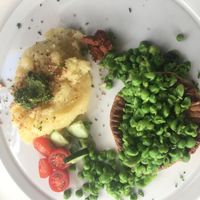 Sammy’s mince and vegetable pie;it was scrumptious I really enjoyed it.   at The Greenside Cafe in Johannesburg