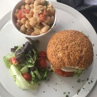 The in burger which my spouse ordered.  at The Greenside Cafe in Johannesburg