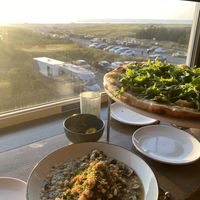 Pizza, beans and pickled veg   at Pickled Fish in Long Beach