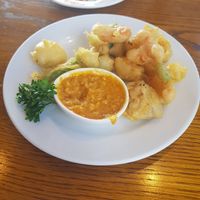 Vegetables Tempura with peanut sauce at Khun Pun Thai in Auckland