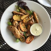 Roasted a Fingerling Potatoes with Caprr-Dill Dip at Blossoming Lotus - Irvington in Portland