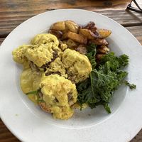 Lotus benedict, enough to share😄 at Blossoming Lotus - Irvington in Portland