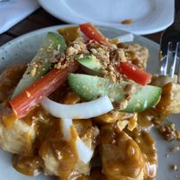 Deep fried tofu (entree) with peanut sauce  at Sukkho Thaii in Thirroul